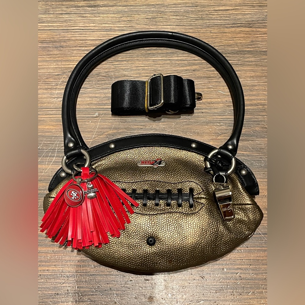 49er gold football purse